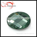 wholesale green oval cut mirror glass loose gemstone